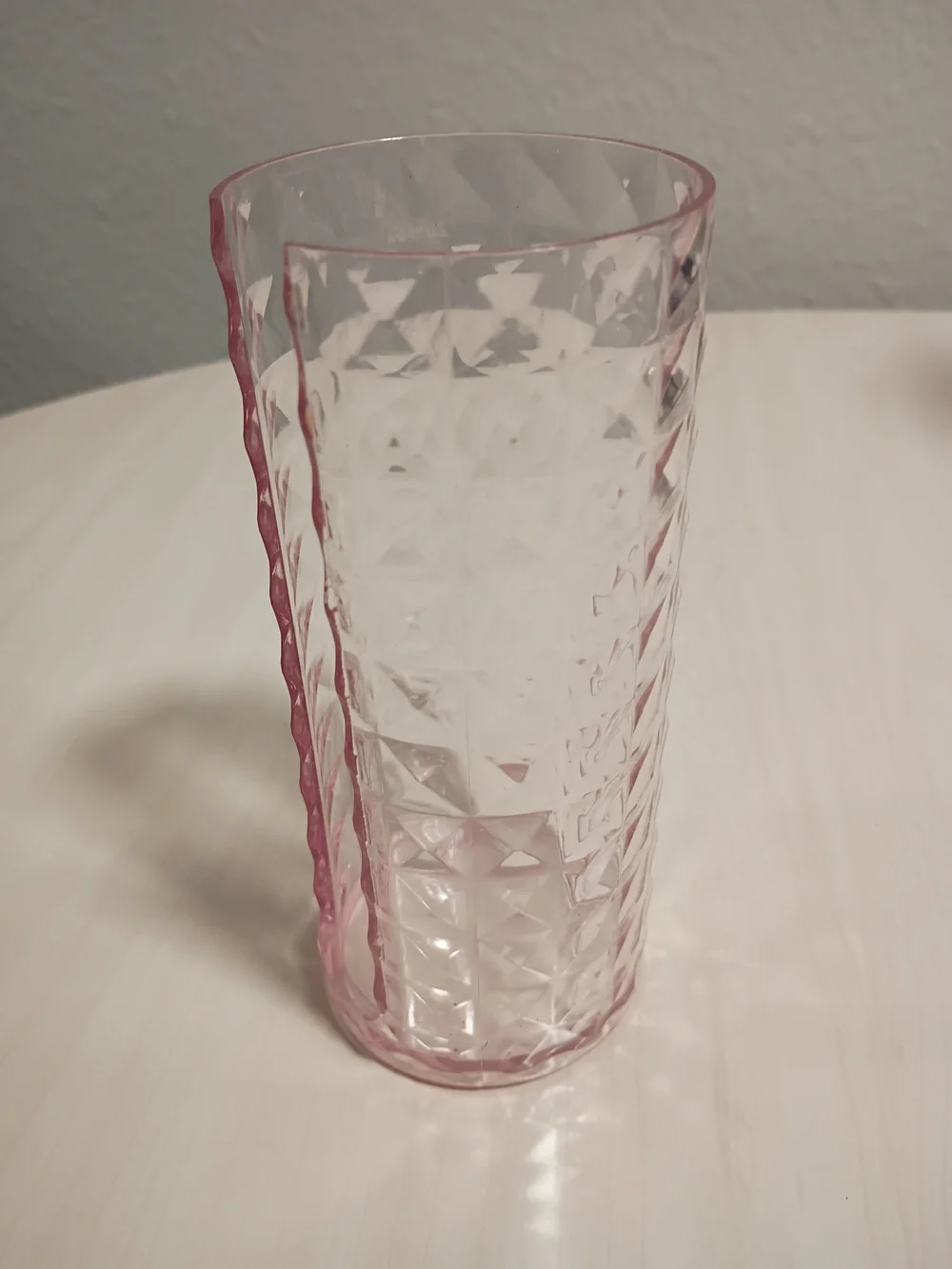 Pink Acrylic Lidded Cotton Round Holder